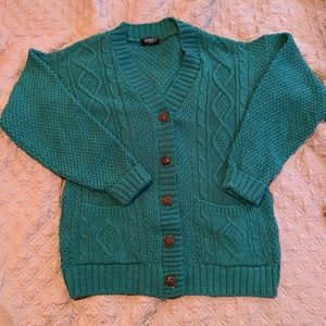 Bundle of 2 cardigans. 1 Turquoise size M/Lg.  & 1 lavender color size Lg.